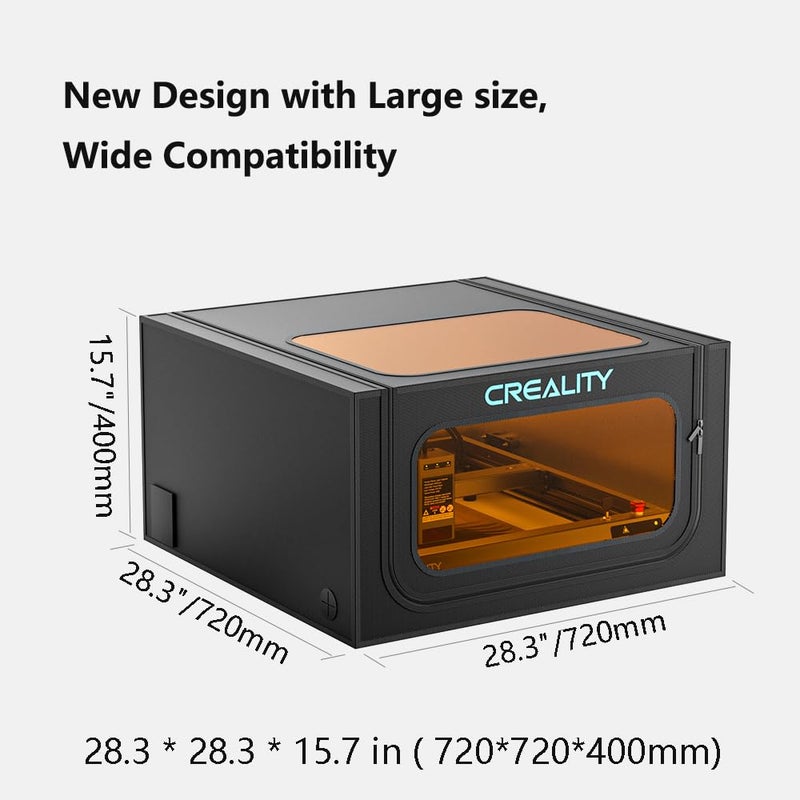 Skouphy Creality Laser Engraver Enclosure 2.0, Laser Engraver Machine Protective Cover with Eye Protection, Insulates Against Fumes and Odors for Laser Cutting Enclosure Tent (28.3 * 28.3 * 15.7 inch) - Image 2
